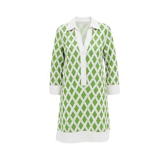 TUCKERNUCK Kelly Green Crochet Collier Dress Size S NWT Retail $198 Tuckernuck - Picture 10 of 10